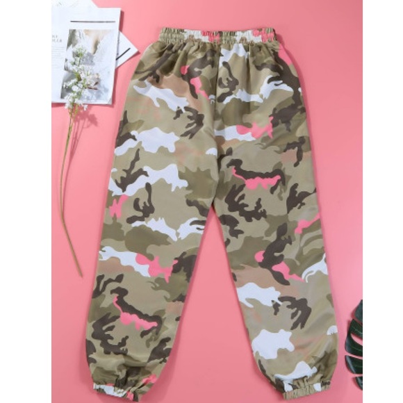 black and white camo joggers womens